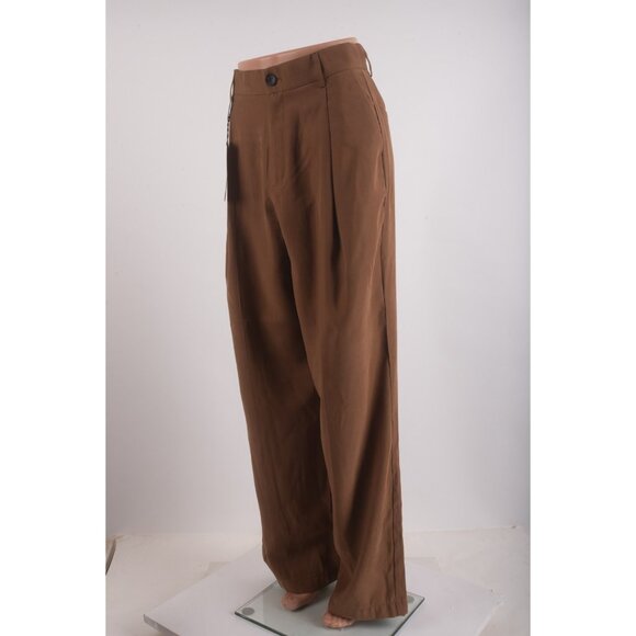 Zara Womans Trousers Pants Size XS Brown Wide Leg High Waist 1255/520 NWT - Picture 4 of 8